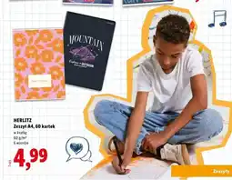 Lidl Zeszyt A4 Herlitz 60 kartek w kratkę oferta