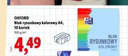 Lidl Blok rysunkowy kolorowy A4 Oxford 10 kartek oferta