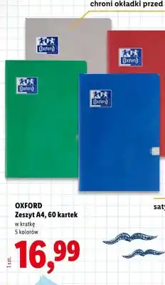 Lidl Zeszyt A4 OXFORD 60 kartek oferta