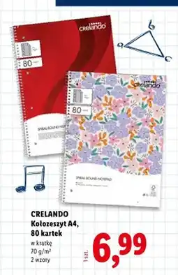 Lidl Kołozeszyt A4 Crelando 80 kartek oferta