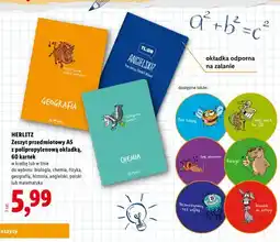 Lidl Zeszyt przedmiotowy A5 Herlitz z polipropylenową okładką 60 kartek oferta
