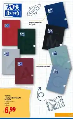 Lidl Zeszyt przedmiotowy A5 60 kartek Oxford oferta