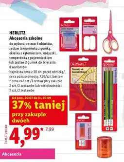 Lidl Zestaw temperówka z gumką HERLITZ oferta