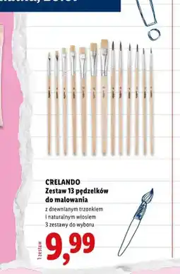 Lidl Zestaw 13 pędzelków do malowania Crelando oferta