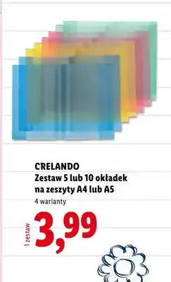 Lidl Okładki na zeszyty A4 Crelando 5-pak oferta