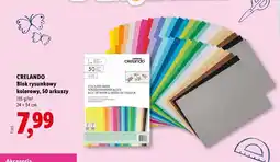 Lidl Blok rysunkowy kolorowy Crelando 50 arkuszy oferta