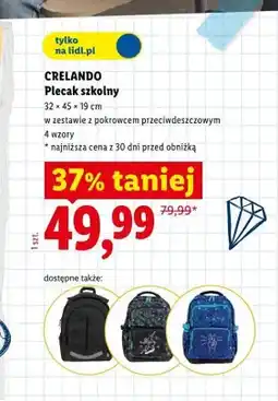Lidl Plecak szkolny Crelando oferta