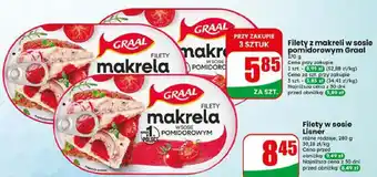 Dino Filety z makreli w sosie pomidorowym Graal oferta