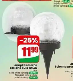Dino Lampka solarna szklana kula 10 LED oferta