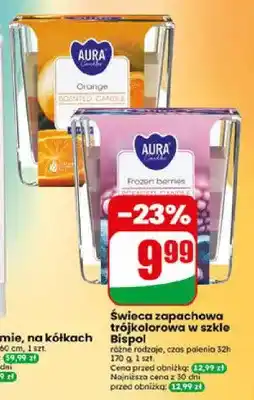 Dino Świeca zapachowa trójkolorowa w szkle Aura Orange oferta