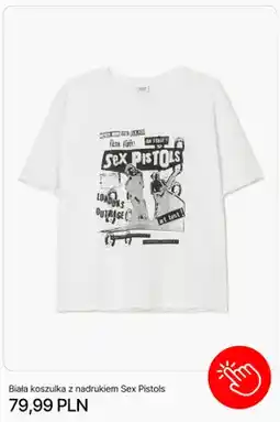 Cropp Koszulka biała z nadrukiem Sex Pistols Cropp oferta