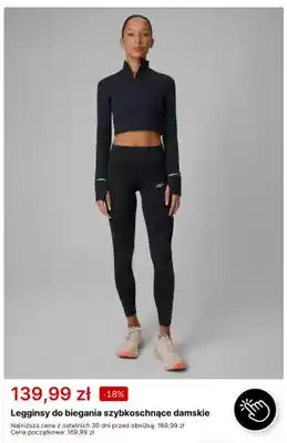 Legginsy do biegania szybkoschnące damskie 4F