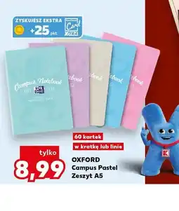 Kaufland Zeszyt A5 Oxford Campus Pastel w kratkę oferta