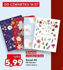 Kaufland Zeszyt A5 HS Garden w kratkę oferta