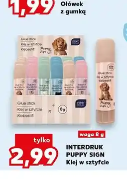 Kaufland Klej w sztyfcie Interdruk Puppy Sign oferta