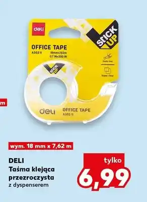 Kaufland Taśma klejąca przezroczysta z dyspenserem Deli oferta