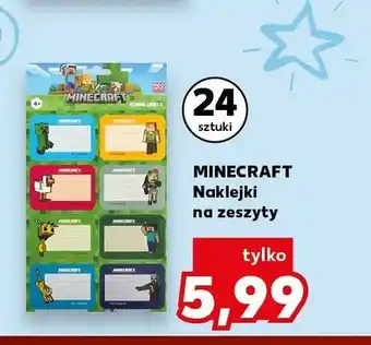 Kaufland Naklejki na zeszyty Minecraft 24 sztuki oferta