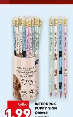 Kaufland Ołówek z gumką Interdruk Puppy Sign oferta