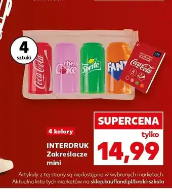 Kaufland Zakreślacze mini Interdruk 4-pak oferta