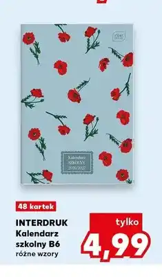 Kaufland Kalendarz szkolny B6 Interdruk 48 kartek oferta