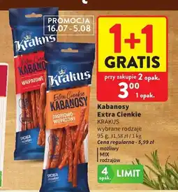 Intermarche Kabanosy extra cienkie wieprzowe Krakus oferta