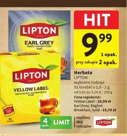 Intermarche Herbata ekspresowa Lipton Yellow Label oferta