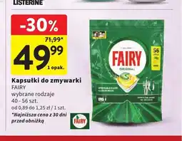 Intermarche Kapsułki do zmywarki Fairy Original oferta