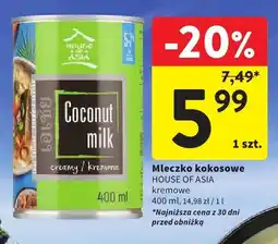 Intermarche Mleczko kokosowe House of Asia kremowe oferta