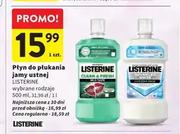 Intermarche Płyn do płukania jamy ustnej Listerine Clean & Fresh oferta