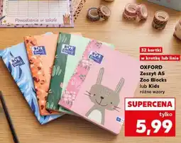 Kaufland OXFORD Zeszyt A5 Zoo Blocks lub Kids oferta