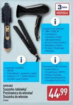ALDI AMBIANO Suszarko-lokówka/Prostownica do włosów/Suszarka do włosów oferta
