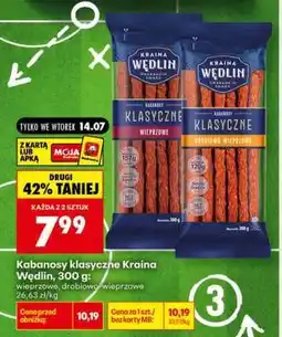Biedronka Kabanosy klasyczne Kraina Wędlin, 300 g oferta