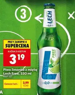 Biedronka Piwo limonka z miętą Lech Free, 330 ml oferta