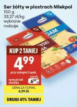 Delikatesy Centrum Ser żółty w plastrach Mlekpol oferta
