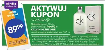 Woda toaletowa damsko-męska Calvin Klein One