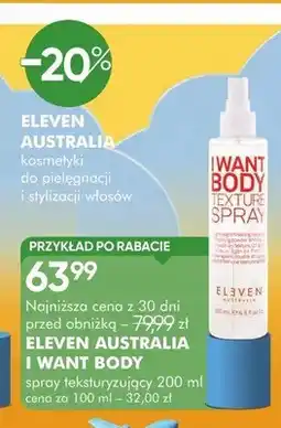 SuperPharm Spray teksturyzujący Eleven Australia I Want Body oferta