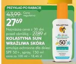 SuperPharm Emulsja ochronna dla dzieci SPF 50+ Kolastyna Sun oferta