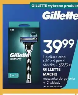 SuperPharm Zestaw maszynka do golenia Gillette Mach3 + 2 wkłady oferta