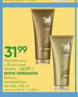 SuperPharm Balsam samoopalający do ciała Dove Dermaspa Medium to Dark oferta