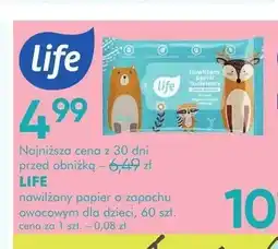 SuperPharm Nawilżany papier toaletowy dla dzieci Life 60-pak oferta