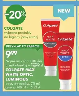 SuperPharm Pasta do zębów Colgate Max White Optic oferta