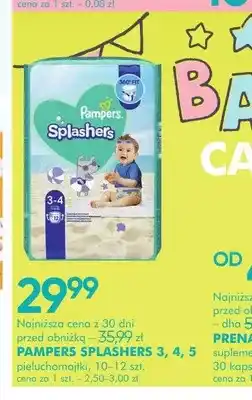 SuperPharm Pieluchomajtki Pampers Splashers rozmiar 4 oferta