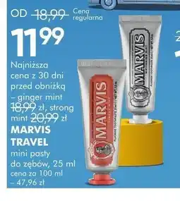 SuperPharm Mini pasta do zębów Marvis Travel oferta