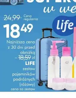 SuperPharm Zestaw pojemników podróżnych Life oferta