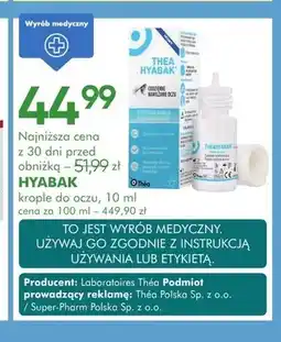 SuperPharm Krople do oczu Hyabak oferta
