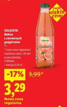Lidl Solevita Nektar z czerwonych grejpfrutów oferta