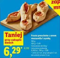Lidl Frusta prosciutto z serem mozzarella i szynką oferta