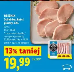 Lidl RZEŹNIK Schab bez kości, plastry, XXL oferta
