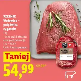 Lidl RZEŹNIK Wołowina - polędwica cygańska oferta