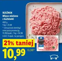 Lidl RZEŹNIK Mięso mielone z karkówki oferta